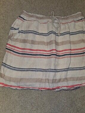 Hinge Linen Skirt Small